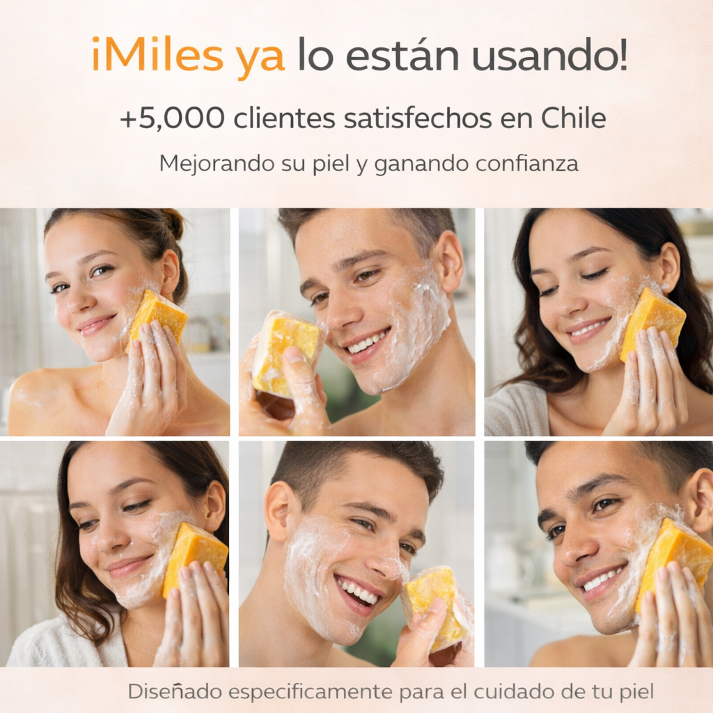 Jabón de cúrcuma. revela una piel más clara, limpia y uniforme. Compra 2 por el valor de 1