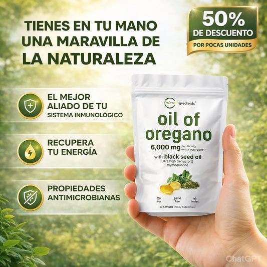 ACEITE DE OREGANO CON SEMILLAS NEGRAS